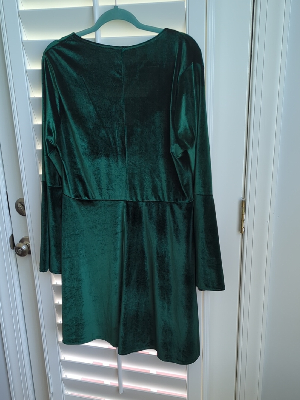Club L London Dark Green Velvet Dress - Picture 4 of 5